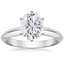 18K White Gold Classic Six-Prong Solitaire Ring, smalltop view