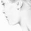 The Marketa Earrings, smalltop view on a hand