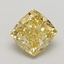 1.50 Ct. Fancy Vivid  Yellow Cushion Lab Grown Diamond