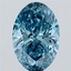 5.08 Ct. Fancy Vivid Blue Oval Lab Grown Diamond