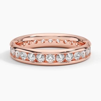 Channel Set Round Eternity Lab Diamond Ring