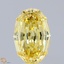 4.09 Ct. Fancy Intense Yellow Oval Lab Grown Diamond