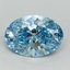 2.51 Ct. Fancy Vivid Blue Oval Lab Grown Diamond