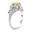 The Raisa Ring, smalltop view on a hand