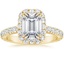 18K Yellow Gold Sienna Halo Three-Quarter Coverage Diamond Ring (3/4 ct. tw.), smalltop view