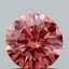 1.00 Ct. Fancy Vivid Brownish Pink Round Lab Grown Diamond