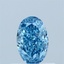 0.59 Ct. Fancy Vivid  Blue Oval Lab Grown Diamond