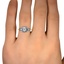 The Bryony Ring, smallzoomed in top view on a hand