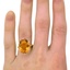 The Casandra Ring, smallzoomed in top view on a hand