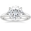 18K White Gold Reverie Solitaire Ring, smalltop view