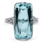 Art Deco Aquamarine Cocktail Ring