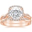 14KR Moissanite Petite Twisted Vine Halo Diamond Bridal Set (1/3 ct. tw.), smalltop view