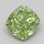 1.50 Ct. Fancy Vivid Green Cushion Lab Grown Diamond