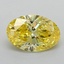 0.57 Ct. Fancy Vivid Yellow Oval Lab Grown Diamond