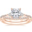 14K Rose Gold Luxe Aria Diamond Ring with Petite Curved Diamond Ring (1/10 ct. tw.)
