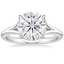 18K White Gold Reverie Solitaire Ring, smalltop view