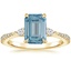 18K Yellow Gold Tapered Luxe Aria Three Stone Diamond Ring (1/5 ct. tw.), smalltop view