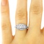 The Adelle Ring, smalltop view on a hand