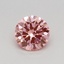 0.34 Ct. Fancy Vivid Pink Round Lab Grown Diamond