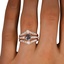 The Adalina Ring, smallzoomed in top view on a hand