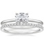 Platinum Horizontal Petite Comfort Fit Ring with Luxe Ballad Diamond Ring (1/4 ct. tw.)