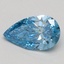 0.60 Ct. Fancy Vivid Blue Pear Lab Grown Diamond