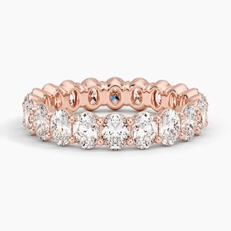 Oval Eternity Lab Diamond Ring (3 ct. tw.) in 14K Rose Gold