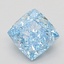1.52 Ct. Fancy Vivid Blue Cushion Lab Grown Diamond