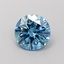 0.90 Ct. Fancy Vivid Blue Round Lab Grown Diamond