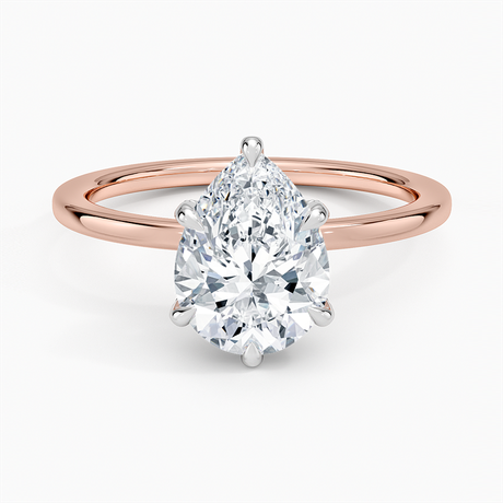14K Rose Gold Mixed Metal Lumiere Diamond Ring