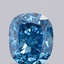 1.02 Ct. Fancy Vivid Blue Cushion Lab Grown Diamond