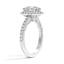 Hexagon Halo Diamond Ring, smallside view