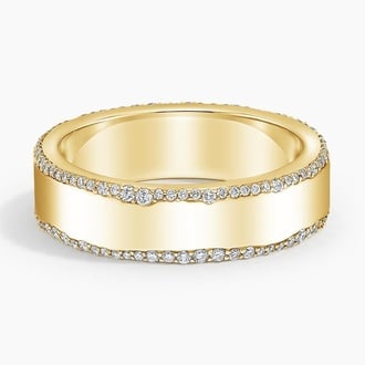 Glacier Eternity Diamond 6mm Wedding Ring (1/2 ct. tw.) in 18K Yellow Gold