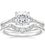18KW Moissanite Aria Contoured Diamond Bridal Set, smalltop view