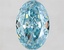 2.96 Ct. Fancy Vivid Blue Oval Lab Grown Diamond