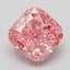 2.01 Ct. Fancy Vivid Pink Cushion Lab Grown Diamond