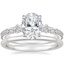 Platinum Primrose Diamond Ring with Petite Comfort Fit Wedding Ring