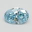 1.10 Ct. Fancy Vivid Blue Oval Lab Grown Diamond