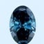 0.75 Ct. Fancy Deep Greenish Blue Oval Lab Grown Diamond