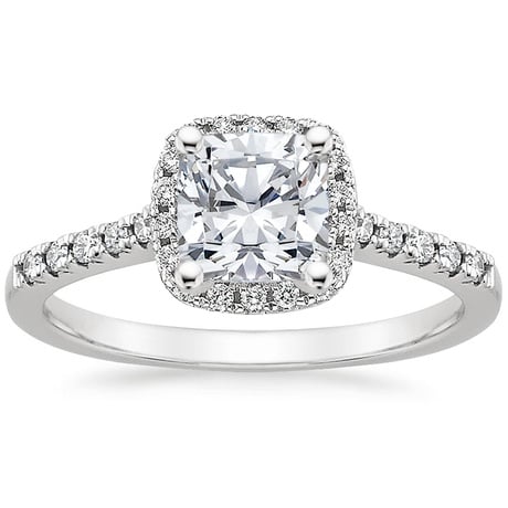 18K White Gold Odessa Diamond Ring (1/5 ct. tw.) with Sonora Diamond Ring (1/8 ct. tw.)