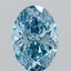 3.10 Ct. Fancy Vivid Blue Oval Lab Grown Diamond