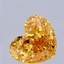 15.04 Ct. Fancy Vivid  Yellow Heart Lab Grown Diamond