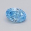 0.35 Ct. Fancy Vivid  Blue Oval Lab Grown Diamond