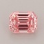0.91 Ct. Fancy Vivid Pink Emerald Lab Grown Diamond