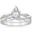 18K White Gold Petite Twisted Vine Diamond Bridal Set (1/4 ct. tw.)