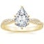 14K Yellow Gold Petite Luxe Twisted Vine Diamond Ring (1/4 ct. tw.), smalltop view