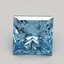 2.50 Ct. Fancy Vivid Blue Princess Lab Grown Diamond