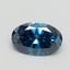 0.52 Ct. Fancy Vivid Blue Oval Lab Grown Diamond