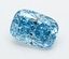 3.53 Ct. Fancy Vivid  Blue Cushion Lab Grown Diamond