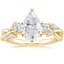 18K Yellow Gold Willow Three Stone Diamond Ring (1/3 ct. tw.), smalltop view